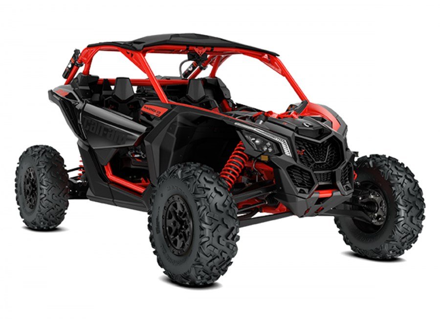 2018 Maverick X3 X rs TURBO R Triple Black and Can-Am Red_3-4 front.jpg